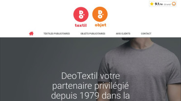 Page d'accueil du site : Deotextil - Deoobjet