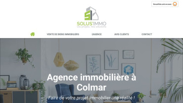 Page d'accueil du site : Solus’Immo