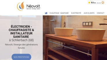 Page d'accueil du site : Néovolt
