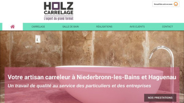 Page d'accueil du site : Holz Carrelage