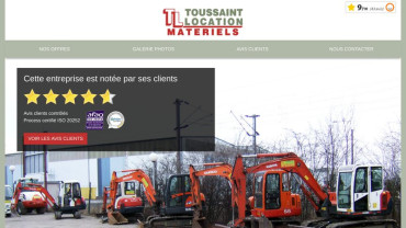 Page d'accueil du site : Toussaint Location