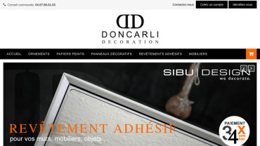 Page d'accueil du site : Doncarli Décoration