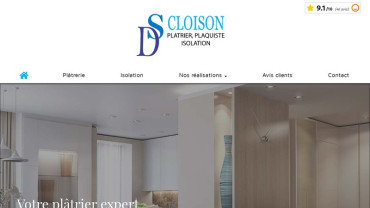 Page d'accueil du site : DS Cloison