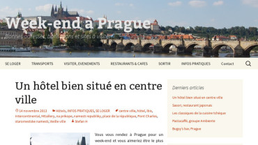 Page d'accueil du site : Week-end Prague