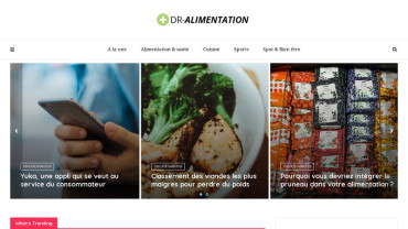 Page d'accueil du site : Dr Alimentation