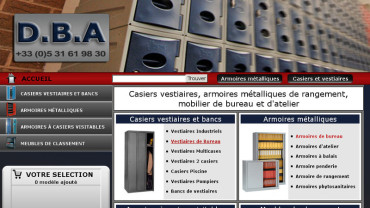 Page d'accueil du site : DBA Armoires