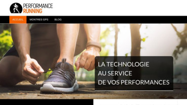 Page d'accueil du site : Performance Running