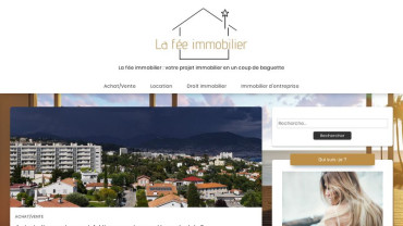 Page d'accueil du site : La Fée Immobilier