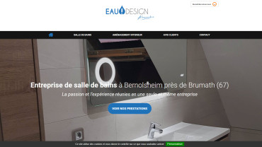 Page d'accueil du site : Eau et Design
