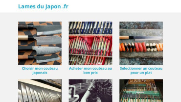 Page d'accueil du site : Lames du Japon