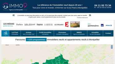 Page d'accueil du site : Montpellier Immo9