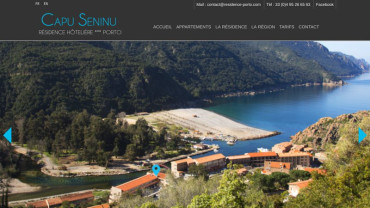 Page d'accueil du site : Capu Seninu