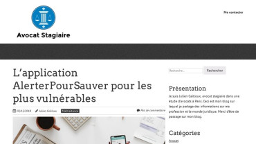 Page d'accueil du site : Cailloux Meurice Avocat