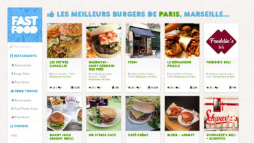 Page d'accueil du site : Fastfood.fr