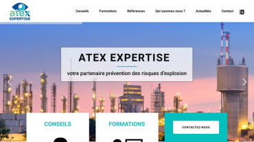 Page d'accueil du site : Atex-expertise.com