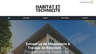 Page d'accueil du site : Habitat & Technicité