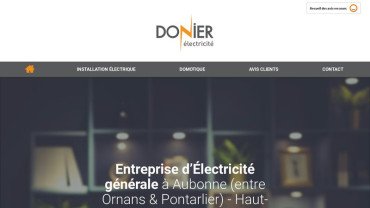 Page d'accueil du site : Donier Mickaël Electricité