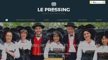 Page d'accueil du site : Le Pressing von Elsass