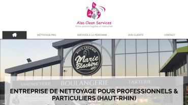 Page d'accueil du site : Alsa Clean Services