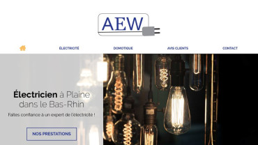 Page d'accueil du site : Assistance Electrique Woerther (AEW)
