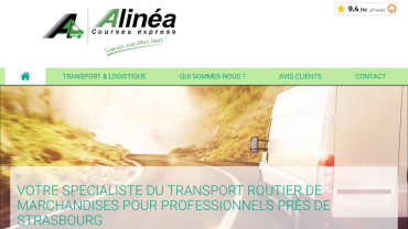 Page d'accueil du site : Alinéa Courses Express