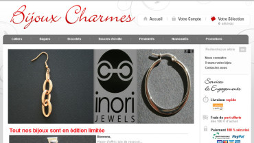 Page d'accueil du site : Bijoux Charmes