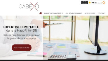 Page d'accueil du site : Cabexo