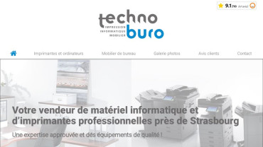 Page d'accueil du site : Techno Buro