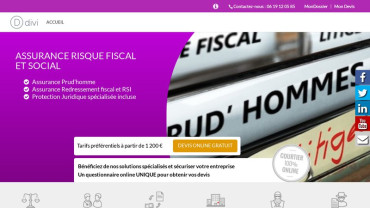 Page d'accueil du site : Assurance Risque Fiscal