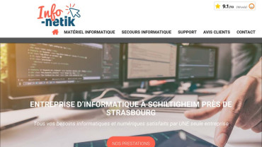 Page d'accueil du site : Infonetik