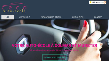 Page d'accueil du site : Centre d’Enseignement de Conduite Automobile (CECA)