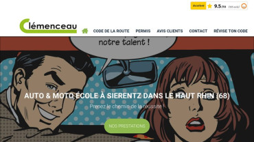 Page d'accueil du site : Auto-école Clémenceau
