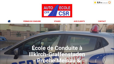 Page d'accueil du site : Auto-école CFP-CSR