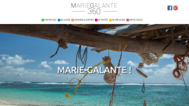 Page d'accueil du site : Marie Galante 360