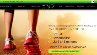Page d'accueil du site : NutriStep 