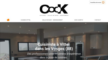 Page d'accueil du site : Cuisines Cook