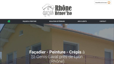 Page d'accueil du site : Rhône Rénov’Iso