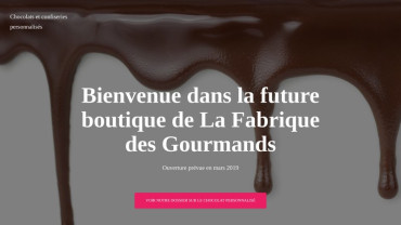 Page d'accueil du site : La Fabrique des Gourmands