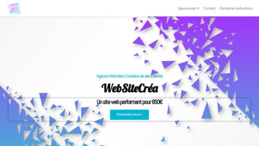 Page d'accueil du site : WebSiteCrea