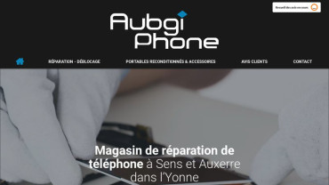 Page d'accueil du site : Aubgi Phone