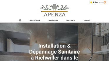 Page d'accueil du site : Apenza