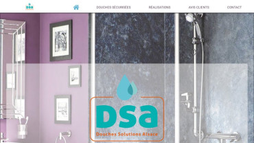 Page d'accueil du site : Douche Solutions Alsace - DSA