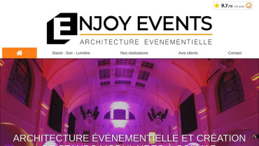 Page d'accueil du site : Enjoy Events