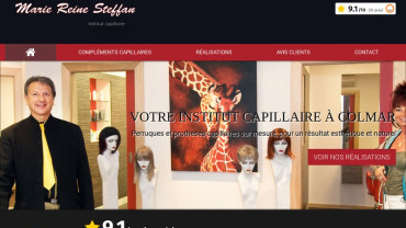 Page d'accueil du site : Institut Capillaire Steffan
