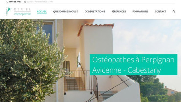 Page d'accueil du site : Osteopathe perpignan keriel