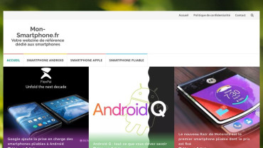 Page d'accueil du site : Mon-Smartphone.fr