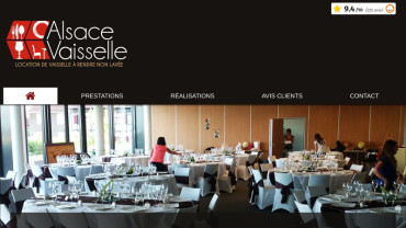 Page d'accueil du site : Alsace Vaisselle