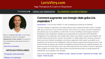 Page d'accueil du site : Loris Vitry