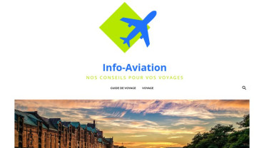 Page d'accueil du site : Info aviation 