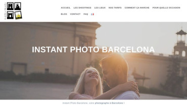 Page d'accueil du site : Instant Photo Barcelona